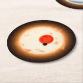 Das Kepler-16 System. Runder Pappuntersetzer (Angewinkelt)