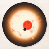 Das Kepler-16 System. Runder Pappuntersetzer (Vorderseite)