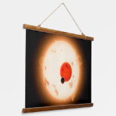 Das Kepler-16 System. Wandteppich Mit Holzrahmen (Gewinkelt)
