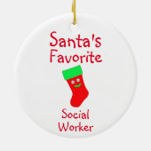 Das Keramik-Ornament der Sozialarbeiter des Weihna Keramik Ornament (Hinten)