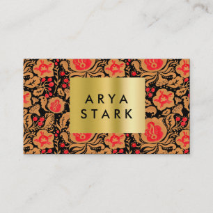 Das Khokhloma Kulture Muster Visitenkarte