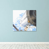 Das Kibo-japanische Druckmodul Leinwanddruck (Insitu (Holzboden))