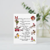 Das Kind am Montag Postkarte (Stehend Vorderseite)