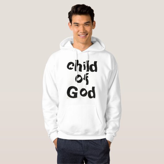 Das Kind Gottes Bibelzitat weiß Hoodie (Vorne ganz)