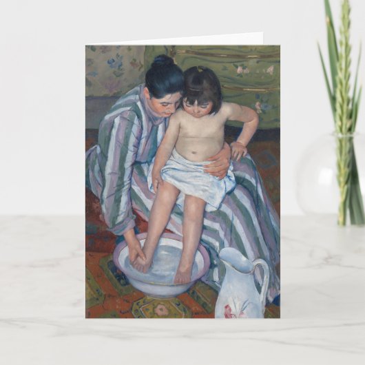 Das Kind im Bad | Mary Cassatt Karte (Vorderseite)