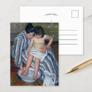 Das Kind im Bad   Mary Cassatt Postcard Postkarte