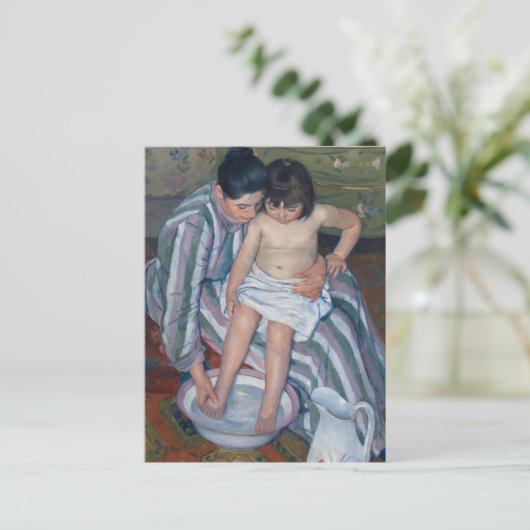 Das Kind im Bad | Mary Cassatt Postcard Postkarte (Stehend Vorderseite)
