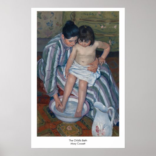 Das Kind im Bad / Mary Cassatt Poster (Vorne)
