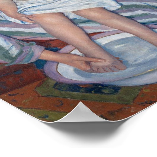 Das Kind im Bad | Mary Cassatt Poster (Ecke)