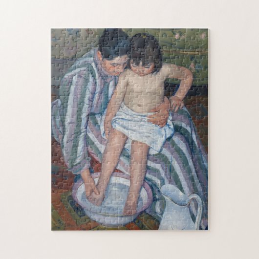 Das Kind im Bad | Mary Cassatt Puzzle (Vertikal)