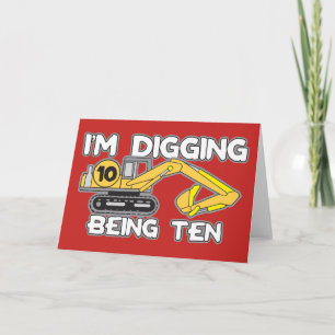 Das Kind ist 10. Geburtstag, ich werde zehn. Karte