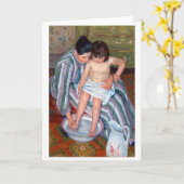 Das Kinderbad, Mary Cassatt Karte (Gelbe Blume)