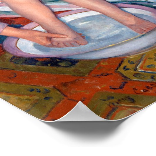 Das Kinderbad, Mary Cassatt Poster (Ecke)