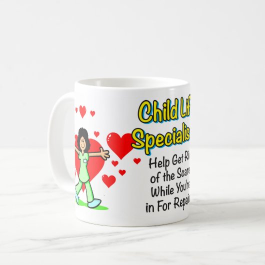 Das Kinderleben "werden der Schreckens-" Tasse los (Vorderseite Links)