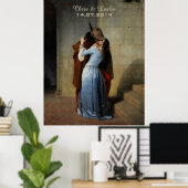 Das Kiss/Il Bacio maßgeschneiderte Hochzeitsposter Poster (Heimbüro)