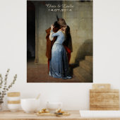 Das Kiss/Il Bacio maßgeschneiderte Hochzeitsposter Poster (Küche)