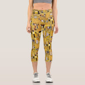 Das Kiss-Muster von Gustav Klimt, Art Nouveau Capri Leggings (Vorderseite)