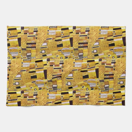 Das Kiss-Muster von Gustav Klimt, Art Nouveau Geschirrtuch (Horizontal)