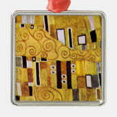 Das Kiss-Muster von Gustav Klimt, Art Nouveau Silbernes Ornament (Vorne)