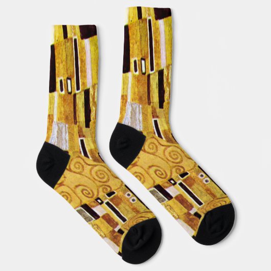 Das Kiss-Muster von Gustav Klimt, Art Nouveau Socken (Rechts)