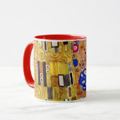 Das Kiss-Muster von Gustav Klimt, Art Nouveau Tasse (Vorderseite Links)