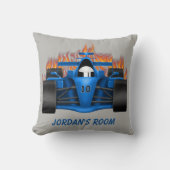 Das Kissen-Rennwagen-Flammen der Kinder Kissen (Vorderseite)