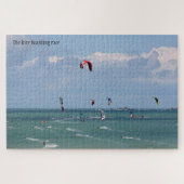Das Kite-Boarding-Rennen, personalisiert, Ihre Wor Puzzle (Horizontal)