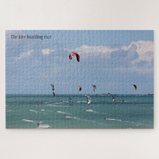 Das Kite-Boarding-Rennen, personalisiert, Ihre Wor Puzzle (Horizontal)