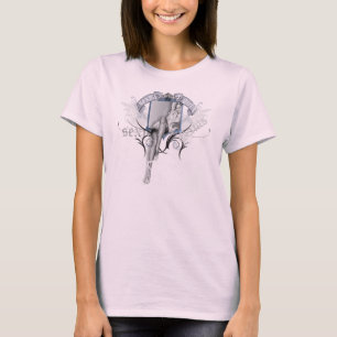 Das Kitsch Bitsch Retro B/W Tattoo Button Up T-Shirt