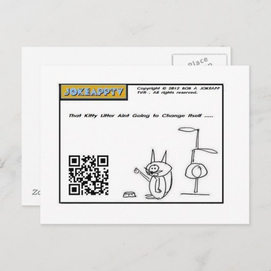 Das Kitty Litter Aint wird sich ändern Postkarte (Vorne/Hinten)