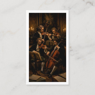 Das klassische Streichquartett - Vintage-Ölgemälde Visitenkarte