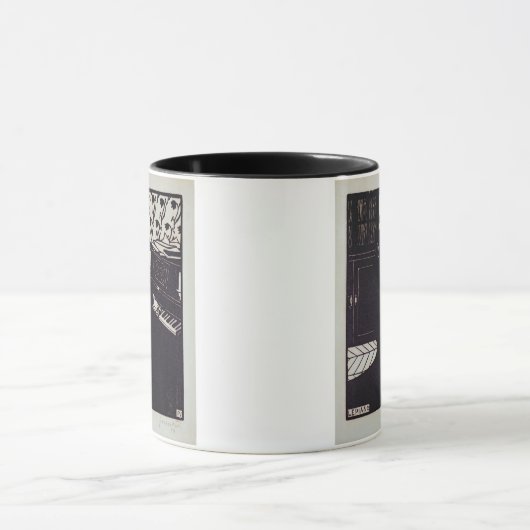 Das Klavier, 1914 (Holzschnitt) Tasse (Zentrum)