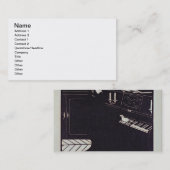 Das Klavier, 1914 (Holzschnitt) Visitenkarte (Vorne/Hinten)