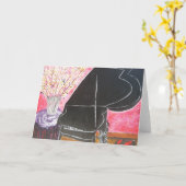 Das Klavier Karte (Gelbe Blume)