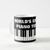 Das Klavier-Lehrerkaffee-Tasse der Welt bestste Kaffeetasse (Vorderseite Links)
