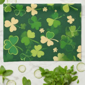 Das Kleeblatt des Grünen und Gelben St Patrick's D Geschirrtuch (Gefaltet)