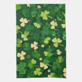 Das Kleeblatt des Grünen und Gelben St Patrick's D Geschirrtuch (Vertikal)