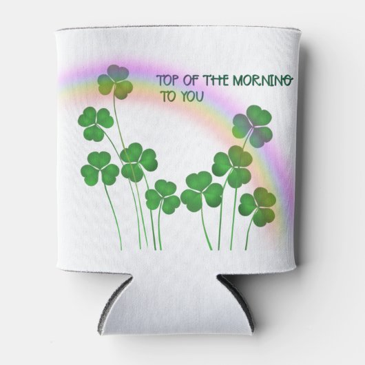 Das Kleeblatt des Morgens St. Patrick's Day Dosenkühler (Vorderseite)