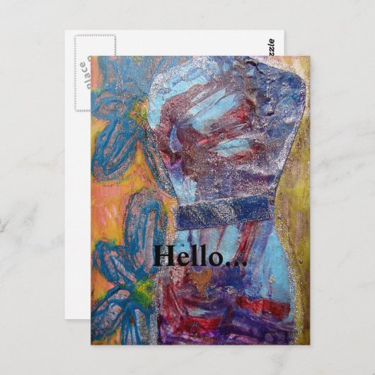 Das Kleid Postkarte (Vorne/Hinten)