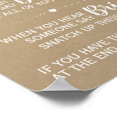 Das Kleiderspiel Brautparty rustikales Schild (Ecke)