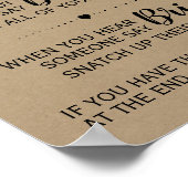 Das Kleiderspiel Brautparty rustikales Schild (Ecke)