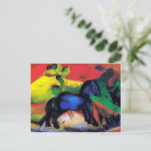 Das kleine blaue Pferd von Franz Marc Postkarte (Stehend Vorderseite)