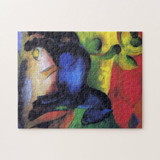 Das kleine blaue Pferd von Franz Marc Puzzle (Horizontal)