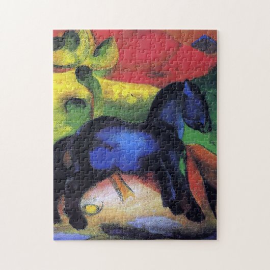 Das kleine blaue Pferd von Franz Marc Puzzle (Vertikal)