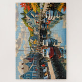 Das kleine Fischerdorf Puzzle (Vertikal)