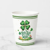 Das kleine Glück der irischen Kleeblatt Gold Baby  Pappbecher (Rückseite)