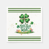 Das kleine Glück der irischen Kleeblatt Gold Baby Serviette (Vorderseite)