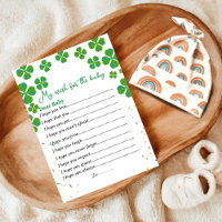 Das kleine Kleeblatt wünscht sich eine Babydusche