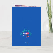 Das kleine Mädchen feiert den 1. Geburtstag! Karte (Rückseite)