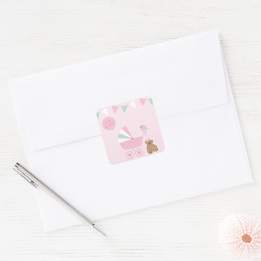 Das kleine Mädchen Quadratischer Aufkleber (Umschlag)